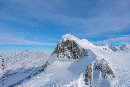 snow covered mountains in Switzerland