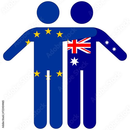 EU - Australia : friendship concept