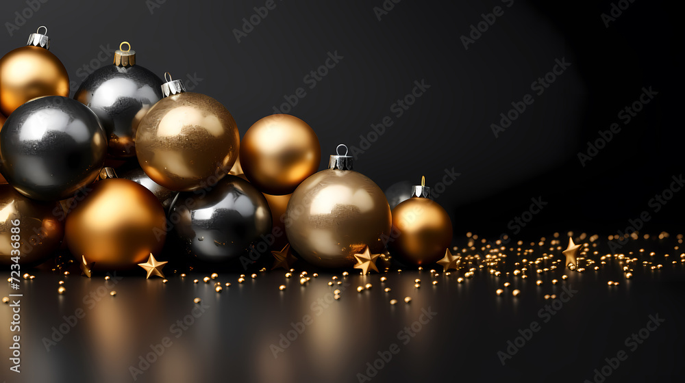 Luxurious shiny Christmas ball decoration, Christmas and New Year ornaments background Luxurious shiny Christmas ball decoration, Christmas and New Year ornaments background