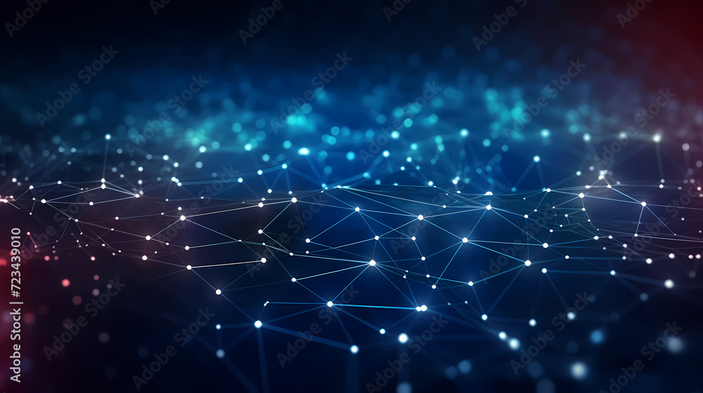Abstract background of future network technology and network connections Abstract background of future network technology and network connections