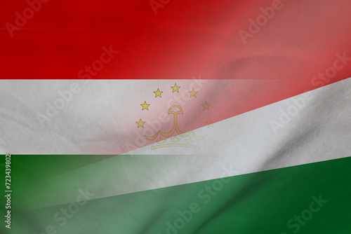 Tajikistan and Seychelles state flag international contract SYC TJK photo