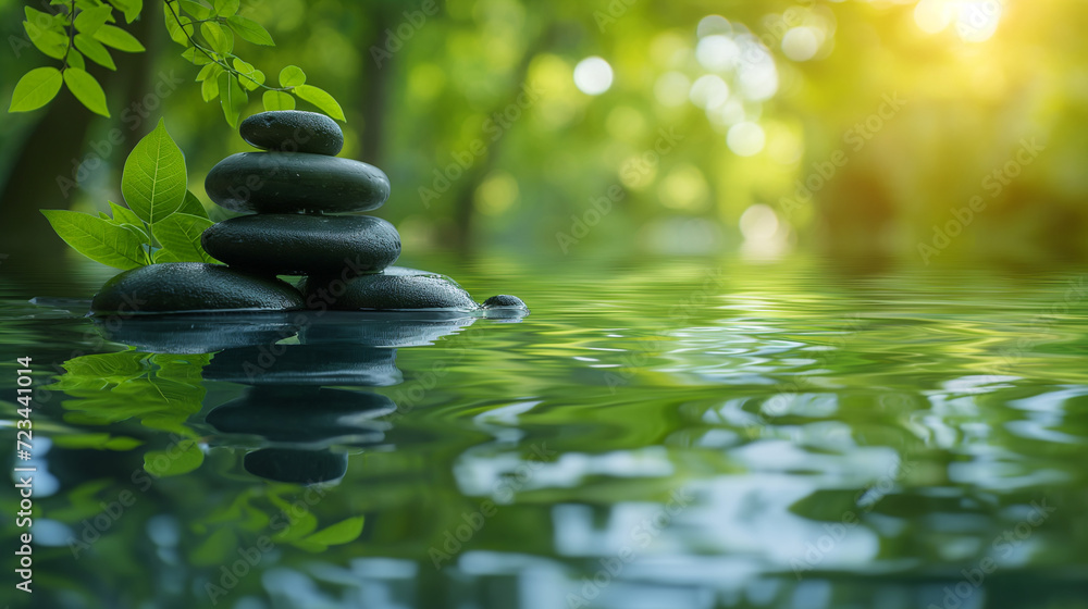 Pile of Rocks on Top of Body of Water Pile of Rocks on Top of Body of Water