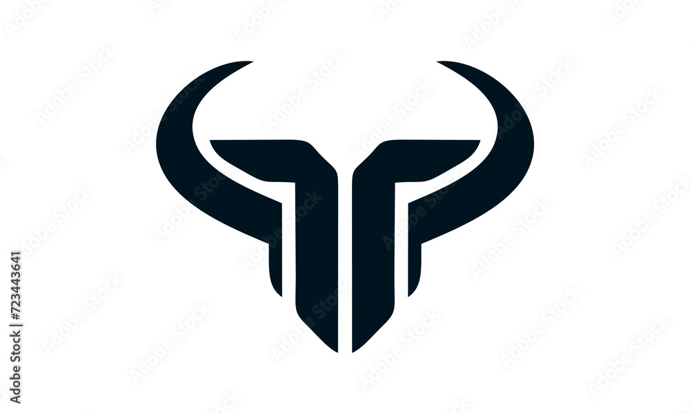 horn of buffalo icon vector logo horn of buffalo icon vector logo