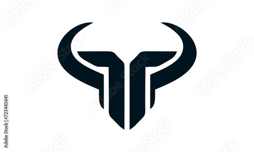 horn of buffalo icon vector logo