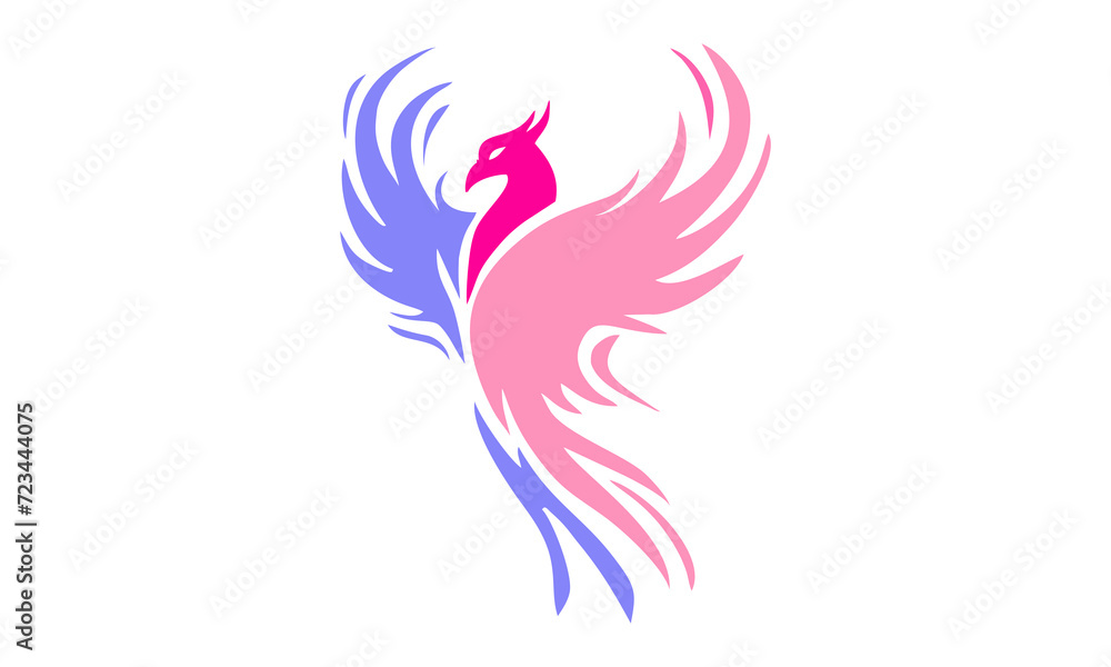 Fototapeta premium phoenix bird logo vector 
