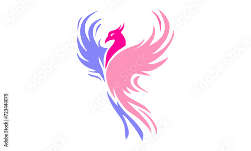 phoenix bird logo vector 