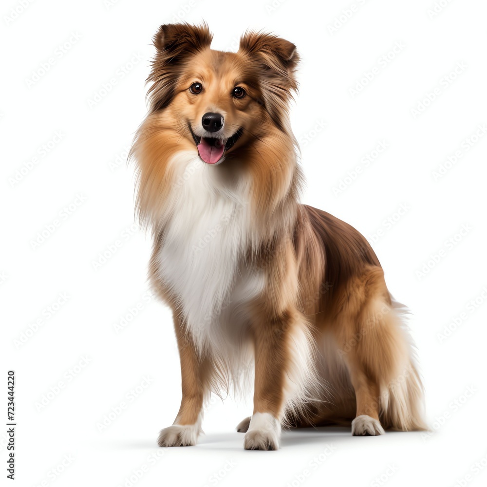 a shetland dog seen, studio light , isolated on white background, a shetland dog seen, studio light , isolated on white background,