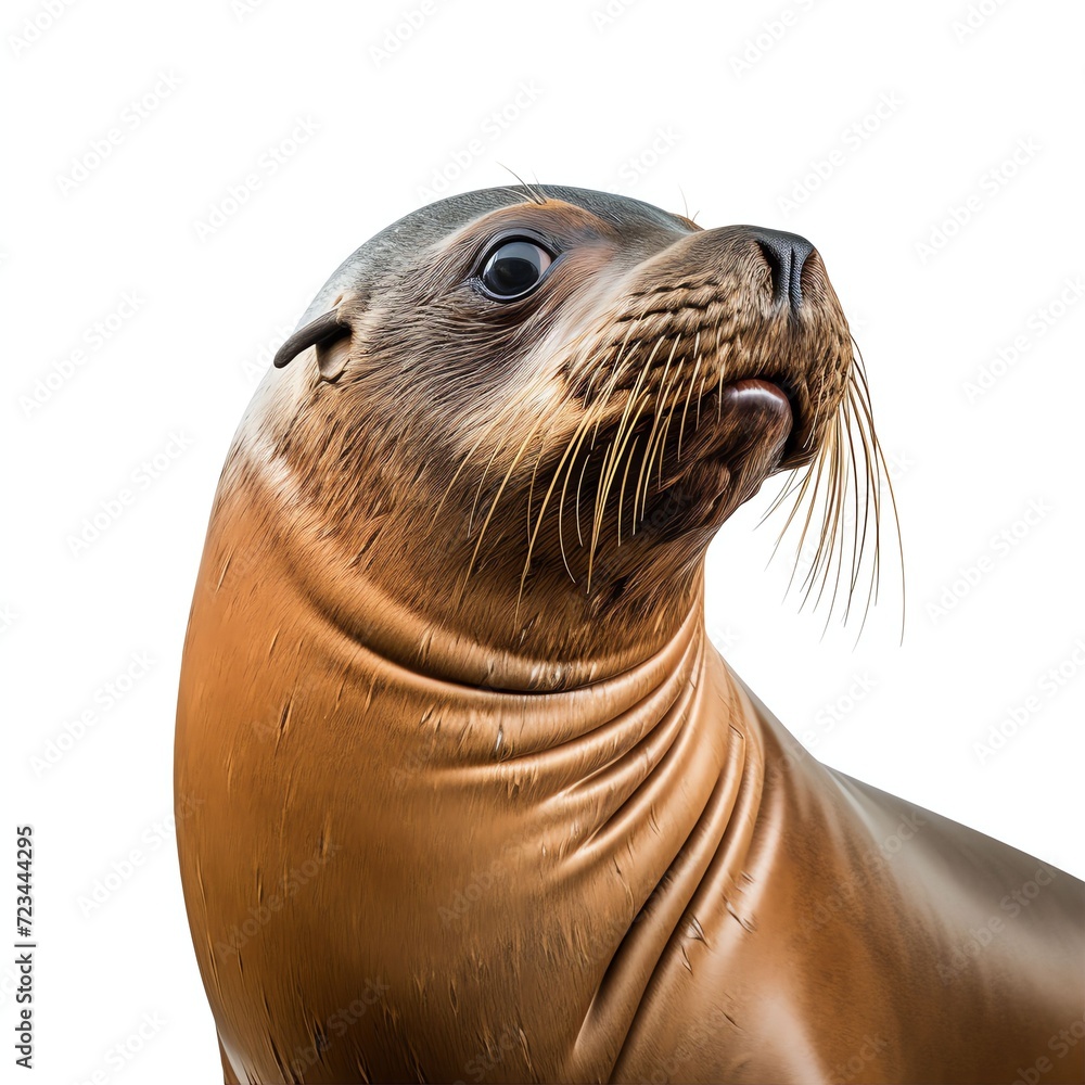 Obraz premium a sea lion, studio light , isolated on white background