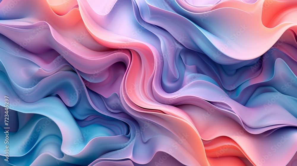 Obraz premium Colorful Abstract Waves Pattern Background With Pastel Tones