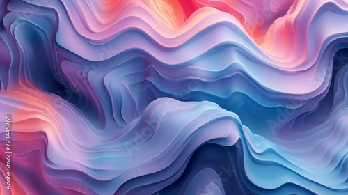 Colorful Abstract Waves Pattern Background With Pastel Tones