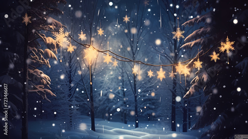 Snowflake background, snowflake border, winter holiday background, soft colors and dreamy atmosphere © xuan