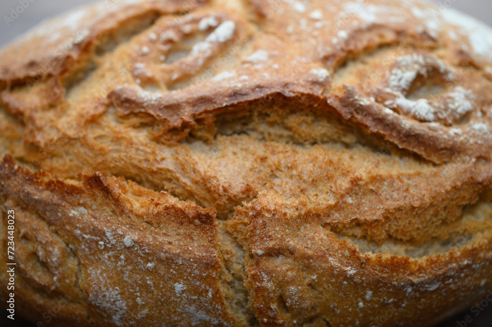 homemade freshly baked bread close-up studio shooting 2