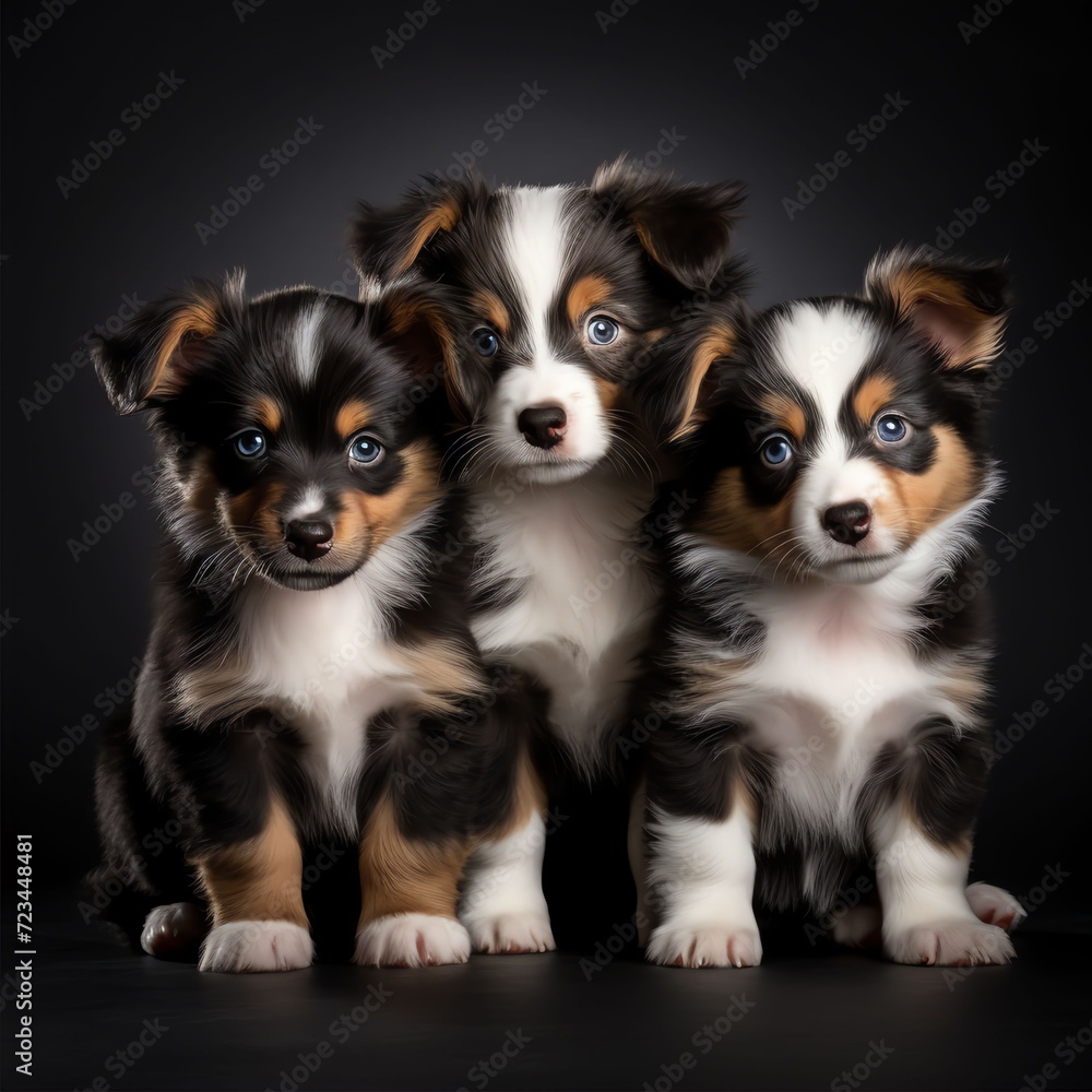 a puppies, studio light , isolated on white background a puppies, studio light , isolated on white background