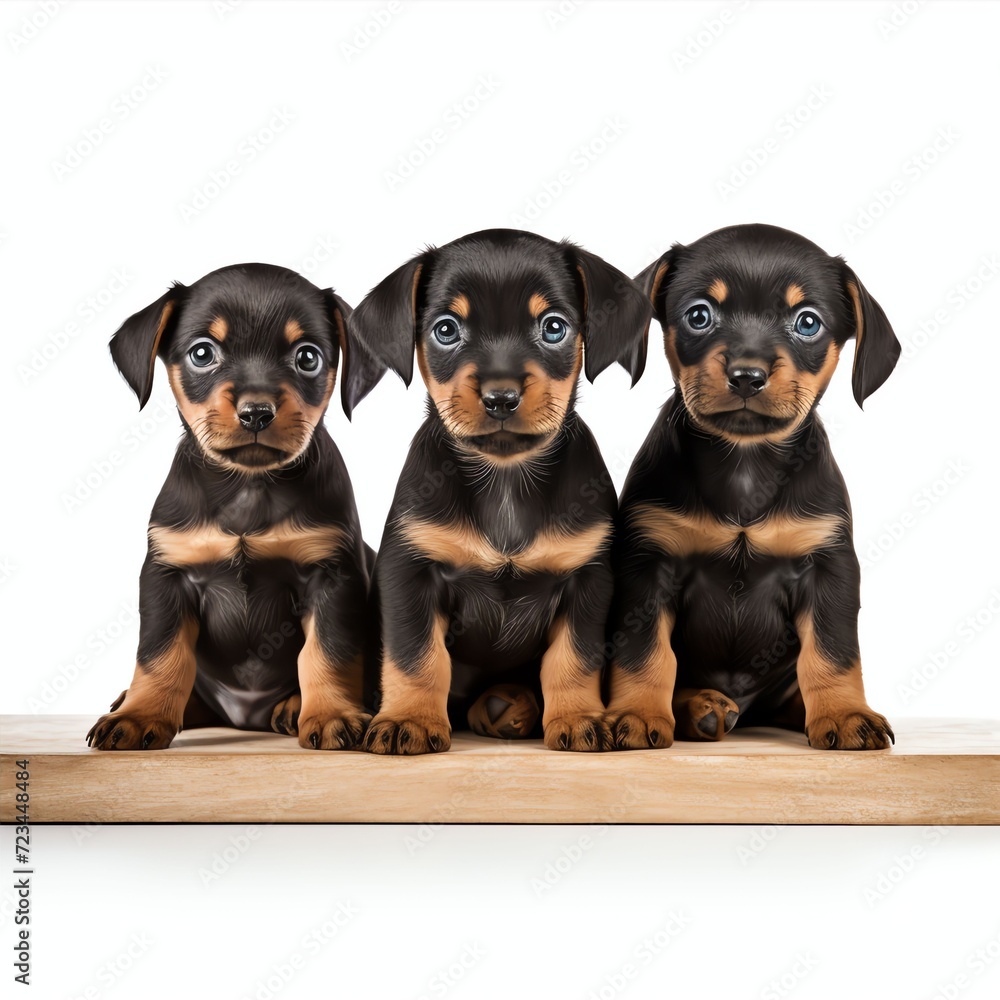 a puppies, studio light , isolated on white background a puppies, studio light , isolated on white background