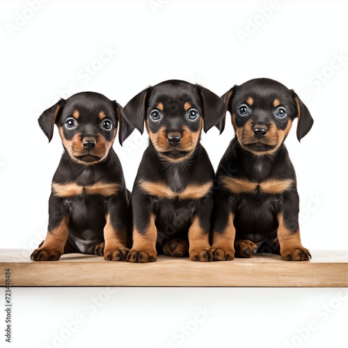 a puppies, studio light , isolated on white background © singgih