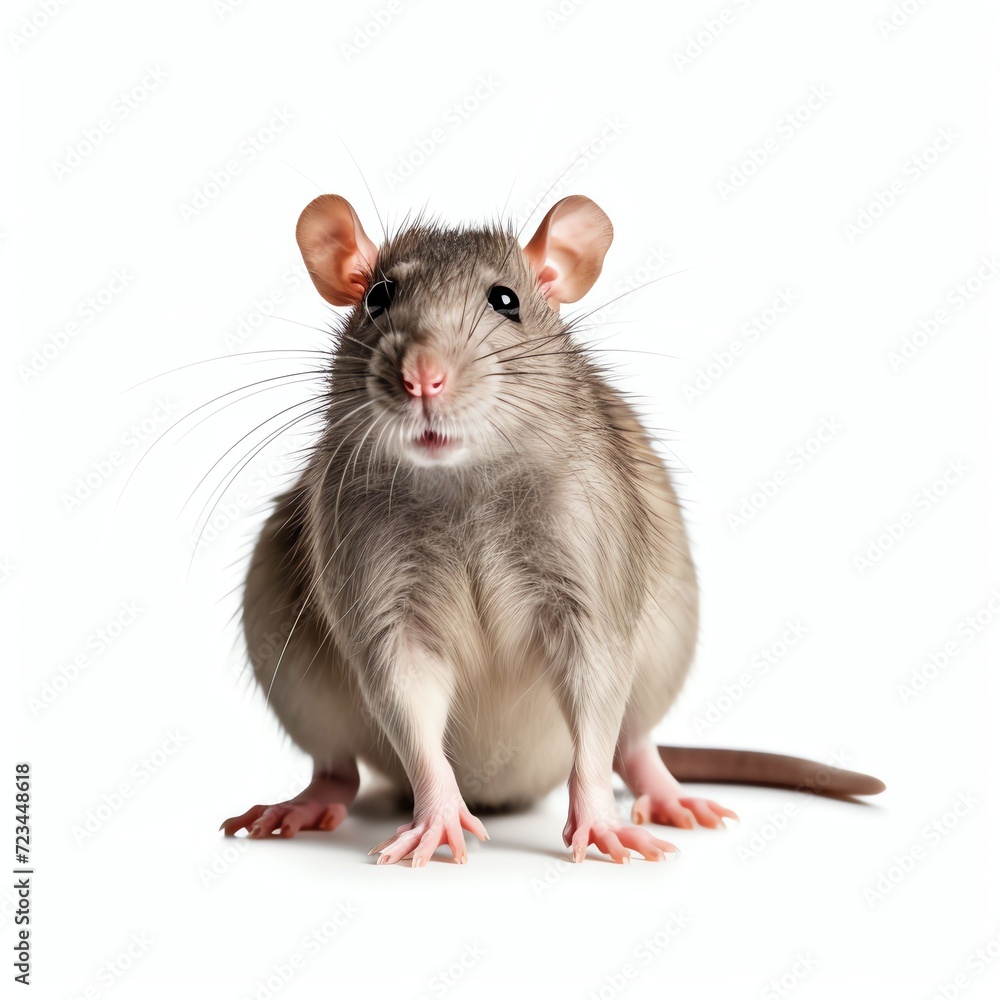 a rat, studio light , isolated on white background a rat, studio light , isolated on white background