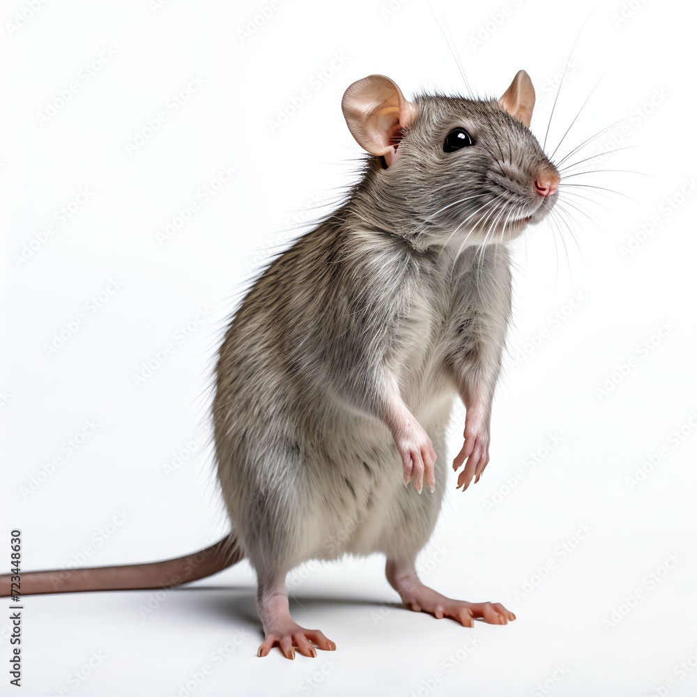 a rat, studio light , isolated on white background a rat, studio light , isolated on white background