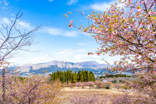 うららかな春空に映える阿蘇山と桜風景
Mt. Aso and cherry blossoms shine against the bright spring sky
日本(春)2023年
Japan (Spring) 2023
九州・熊本県南阿蘇村
Minamiaso Village, Kumamoto Prefecture, Kyushu
(南阿蘇桜公園)
(アスペクタ野外劇場) photo