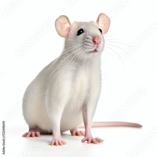 a rat  studio light   isolated on white background