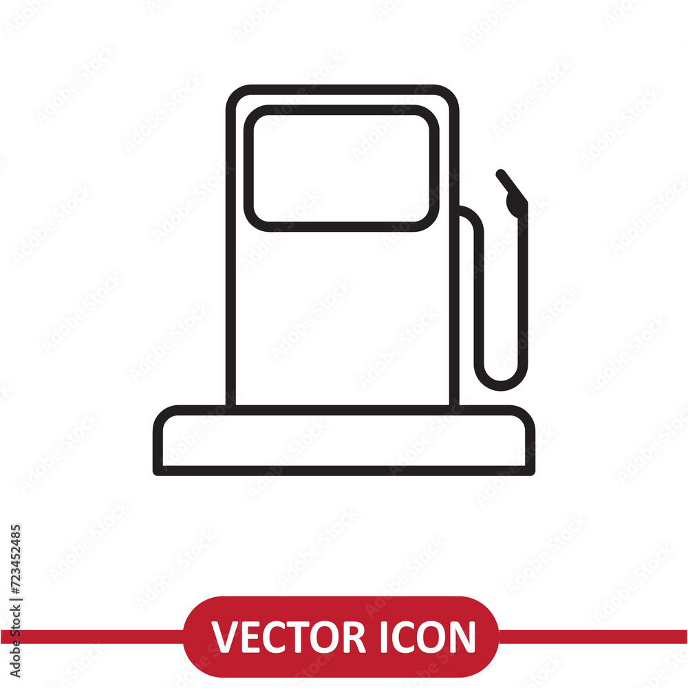 Fuel icon, simple flat liner illustration on white background..eps Fuel icon, simple flat liner illustration on white background..eps