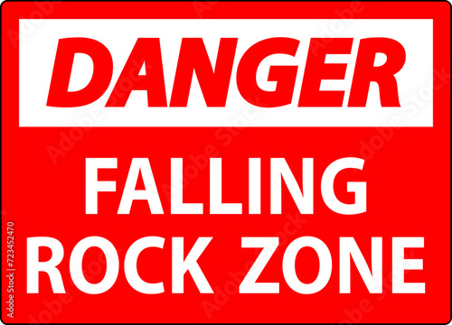 Danger Sign, Falling Rock Zone