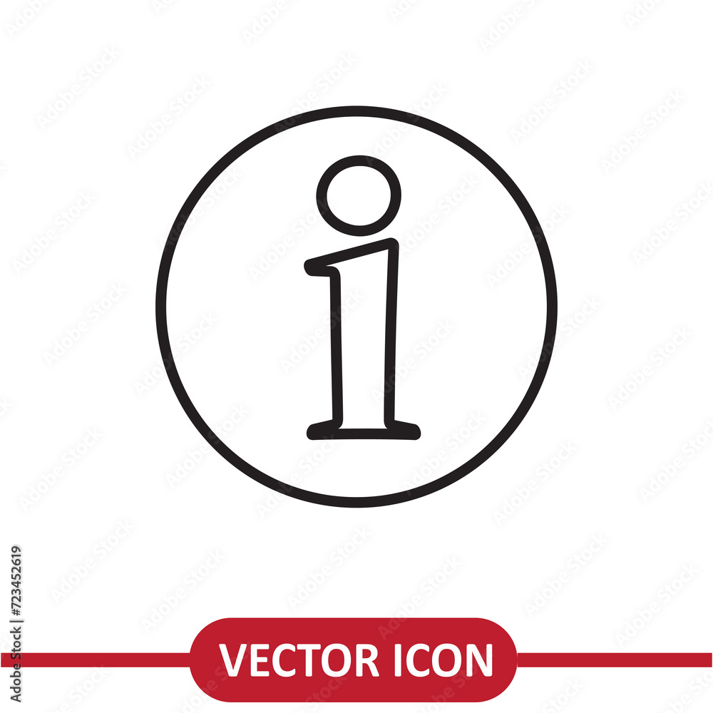 Information icon vector flat liner illustration on white background..eps Information icon vector flat liner illustration on white background..eps