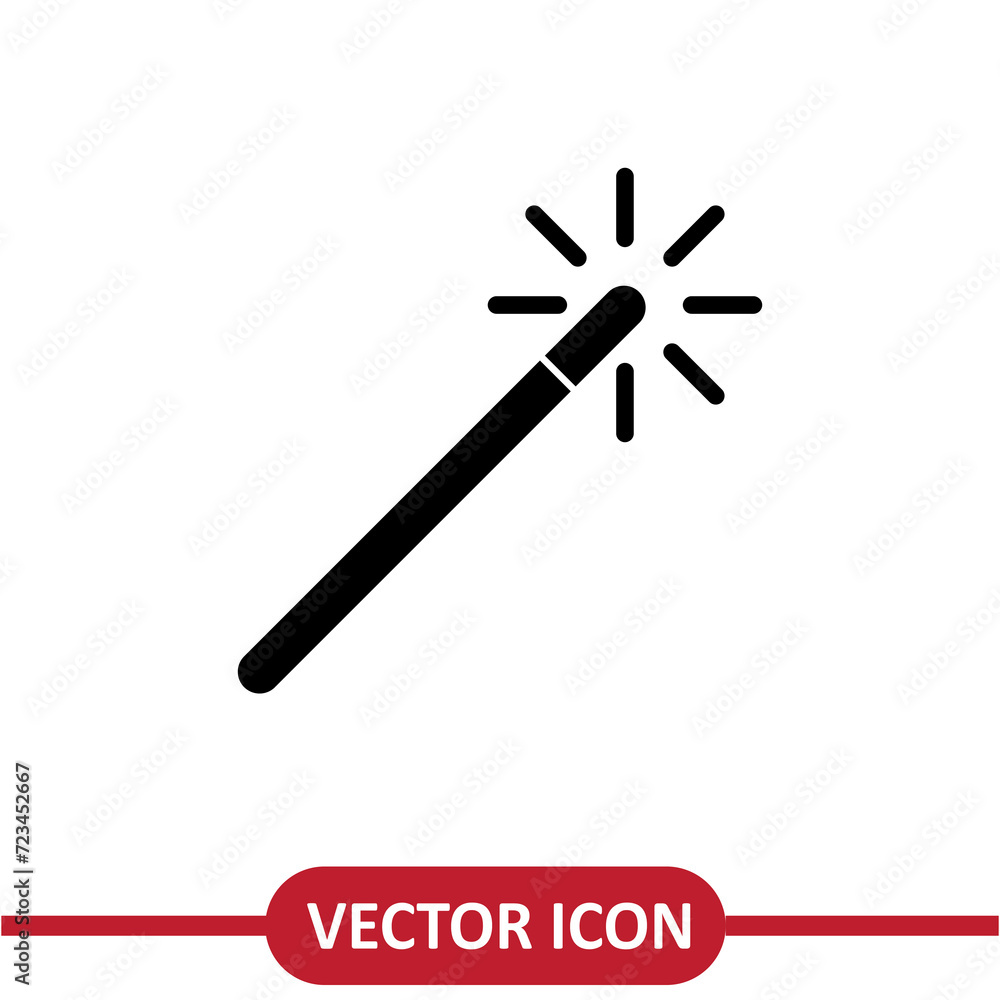 Magic wand vector icon, flat simple icon for site and app on white background..eps Magic wand vector icon, flat simple icon for site and app on white background..eps