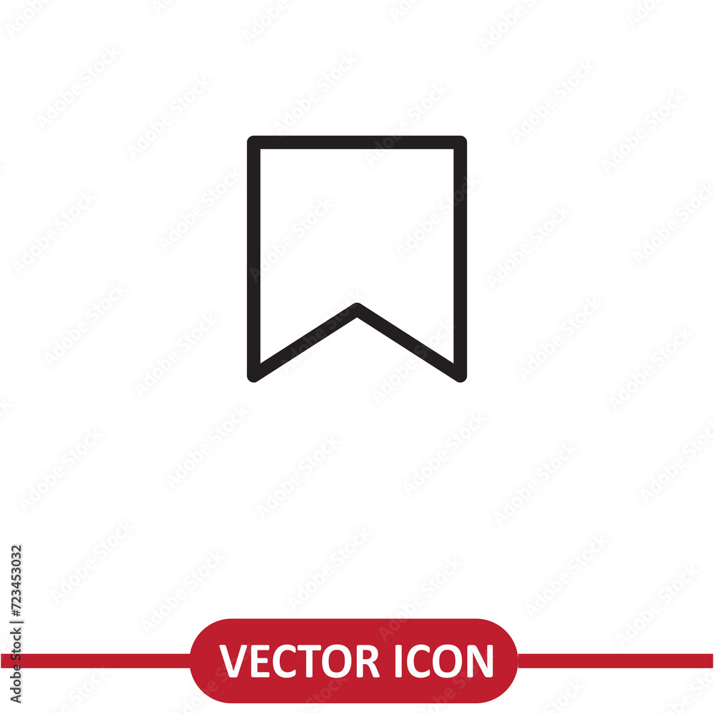 Bookmark icon, simple flat liner illustration for web site and mobile app..eps Bookmark icon, simple flat liner illustration for web site and mobile app..eps