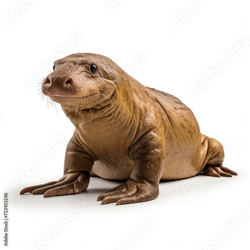 a platypus, studio light , isolated on white background