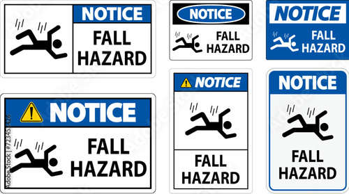 Notice Sign, Fall Hazard