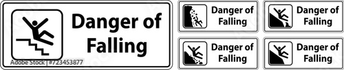 Danger Sign, Park Sign and Guide Sign, Danger Of Falling