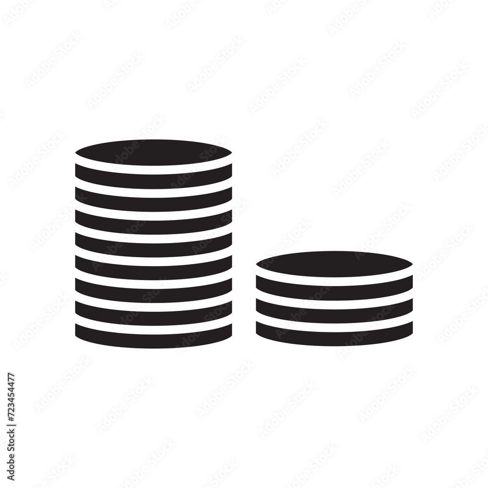 Money Coin Icon Vector, simple flat trendy style illustration on white background..eps Money Coin Icon Vector, simple flat trendy style illustration on white background..eps