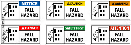 Caution Sign, Fall Hazard