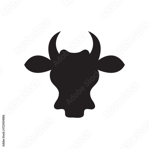  The best of Cow Head icon, simple flat trendy style illustration on white background..eps