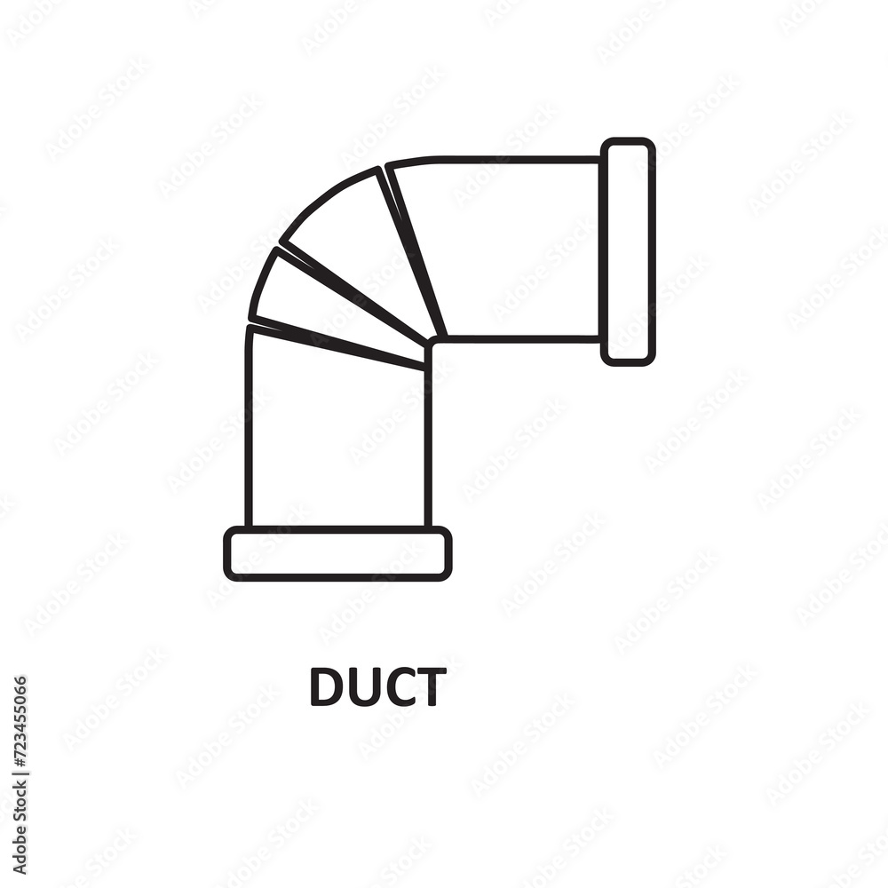 air duct cleaning icon, duct icon simple illustration on white background..eps air duct cleaning icon, duct icon simple illustration on white background..eps