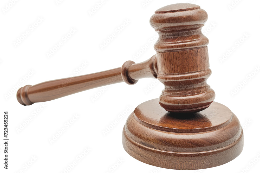 Wooden judge gavel, Cut out, Isolated on Transparent Background. Generative AI Wooden judge gavel, Cut out, Isolated on Transparent Background. Generative AI