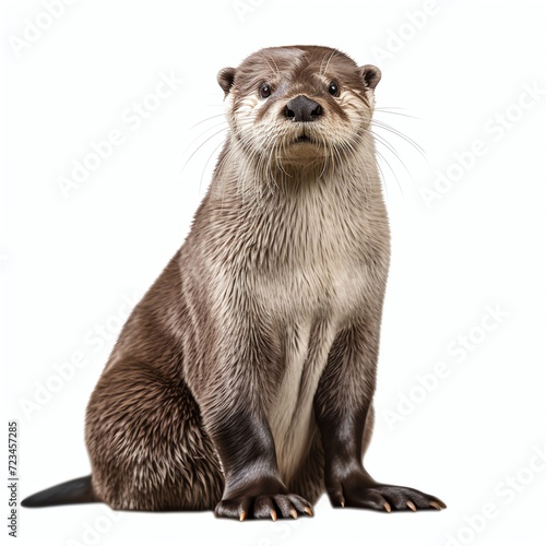 a otter, studio light , isolated on white background