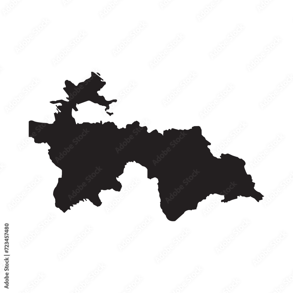 Obraz premium Tajikistan map icon
