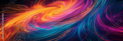 Vibrant Abstract Light Waves Background - Ideal for Website Headers, Graphics or Vibrant Wallpapers