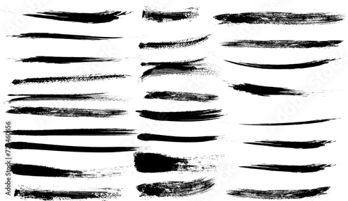 Flat Long & Curved Thin Brush Paint Background Mixed High Detail Abstract Vector Background