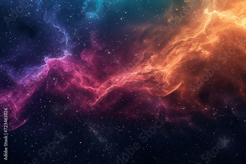 colorful abstract nebula space background photo
