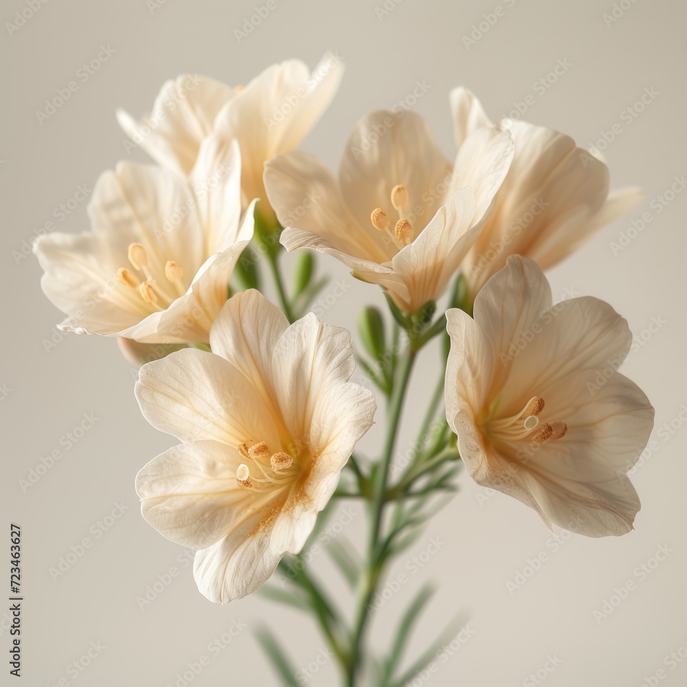 Fototapeta premium photo of freesia flower with white background