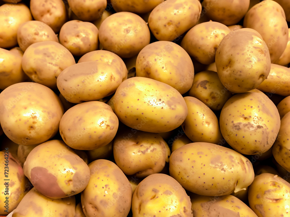 fresh potatoes in the market fresh potatoes in the market