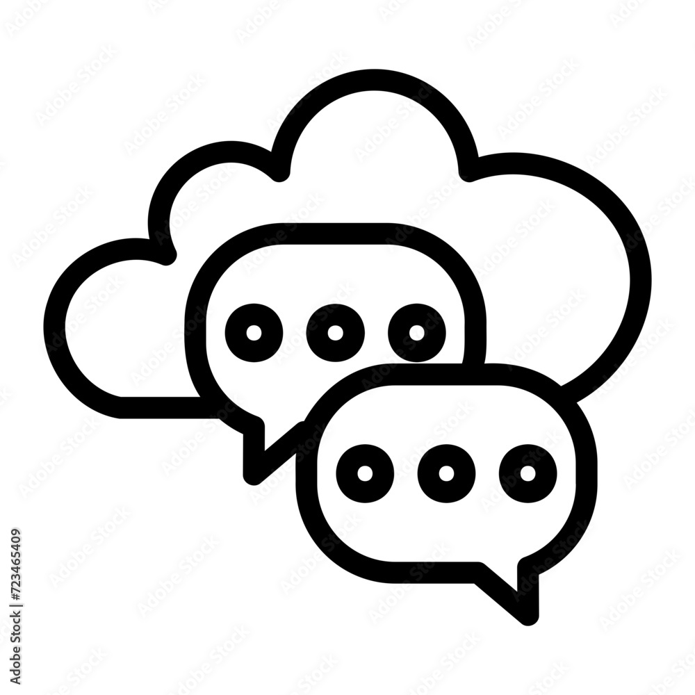 cloud chat icon cloud chat icon