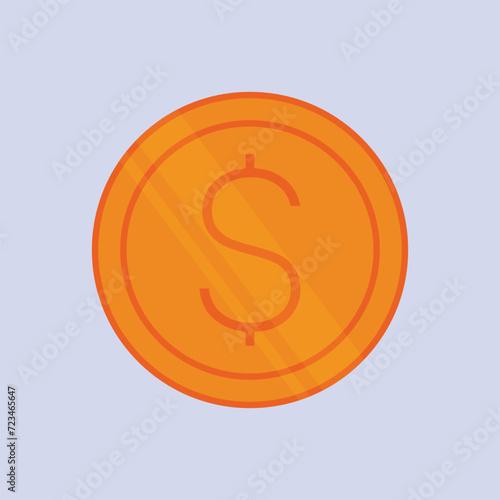 Golden Coins Vector icon Gold Illustration Finance Business