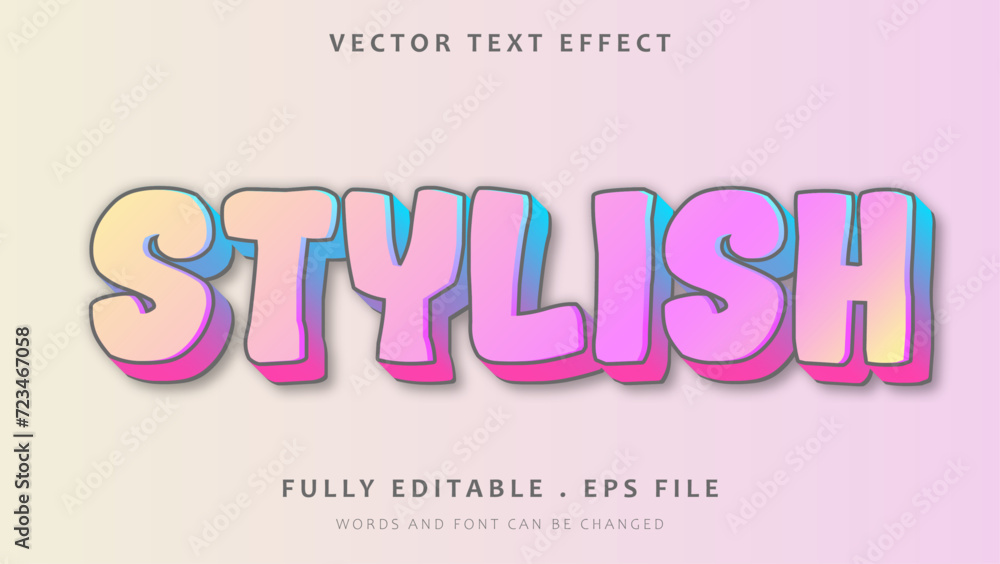 Modern Colorful Stylish Editable Text Effect Design