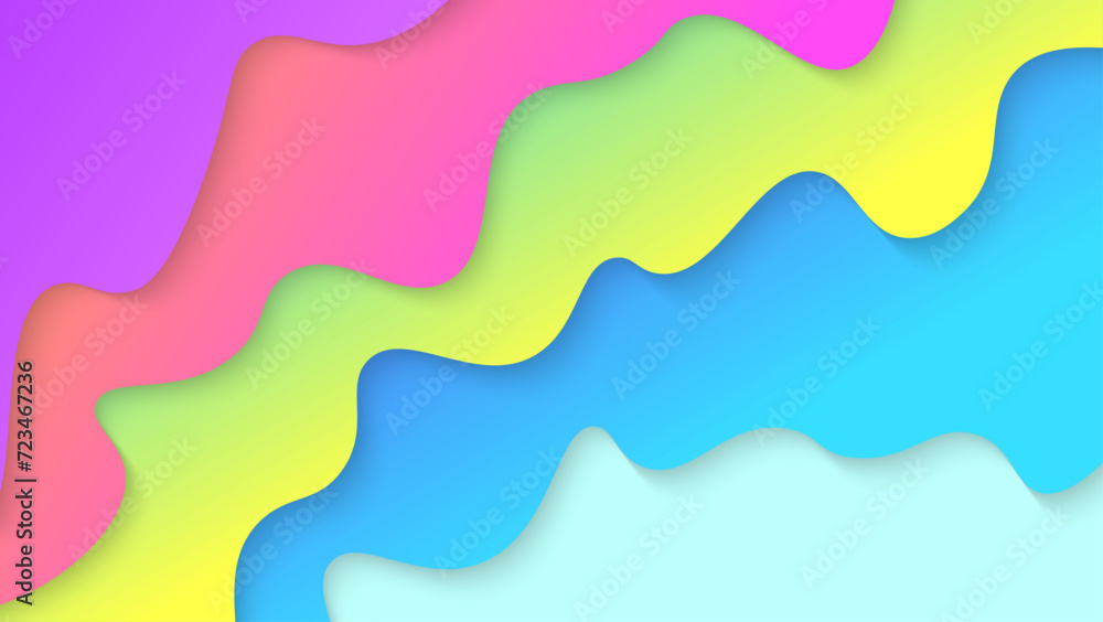 Modern Abstract Colorful Gradient Waves Background Design