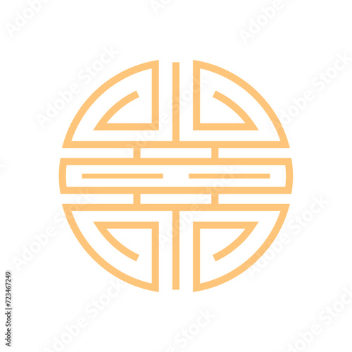 Vector the longevity symbol chinese or simple chinese show icon