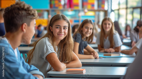 High school students in a classroom 