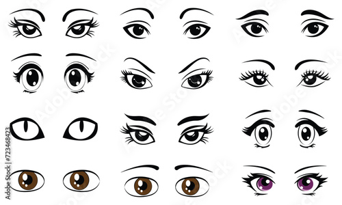 Eyes and brows woman Silhouette